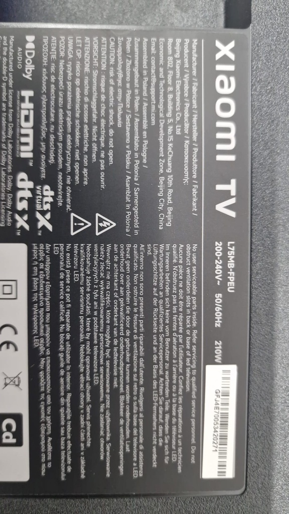 HE0702PN019B6 etiqueta S/N
