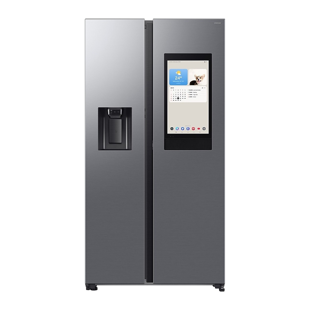 Samsung RS90F67BETEF American-style fridge · Series 9 614 L Class E SmartThings Dispenser Black