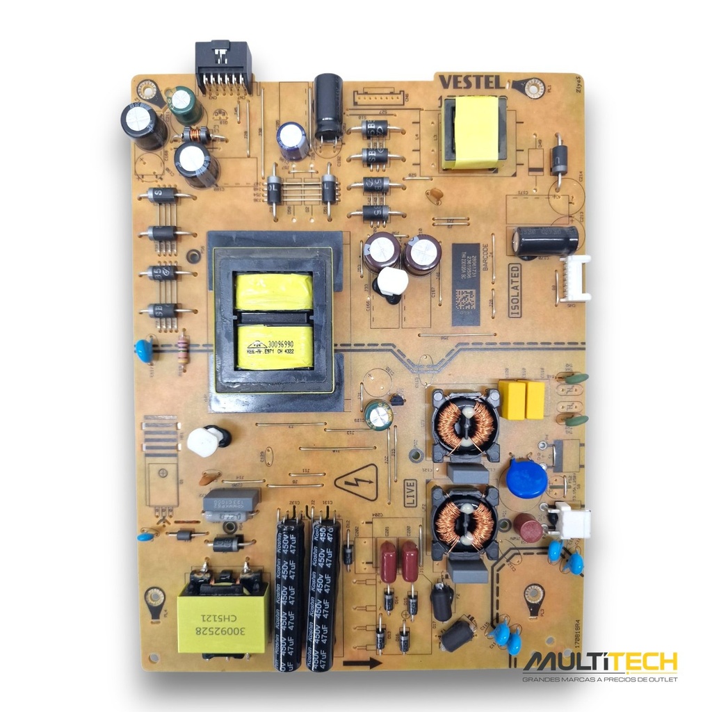 Fuente Alimentación Vestel 17IPS72 TV Daewoo D43DH55UQMS 43 Cero Horas