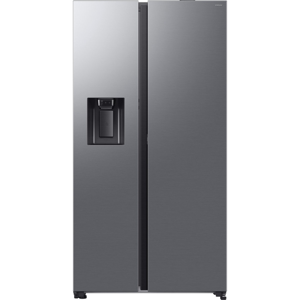 Samsung RS80F67KCTEF American-style fridge · 634 L, Class C, stainless steel dispenser