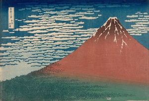 Fuji rojo · Hokusai