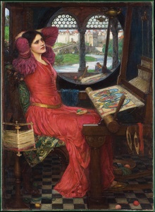 La dama de Shalott (Harta de sombras) · Waterhouse