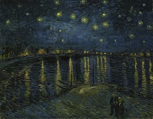 Noche estrellada sobre el Ródano · Van Gogh