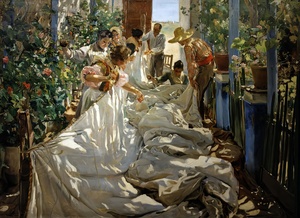 Cosiendo la vela · Sorolla