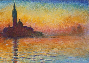 Puesta de sol en Venecia · Monet